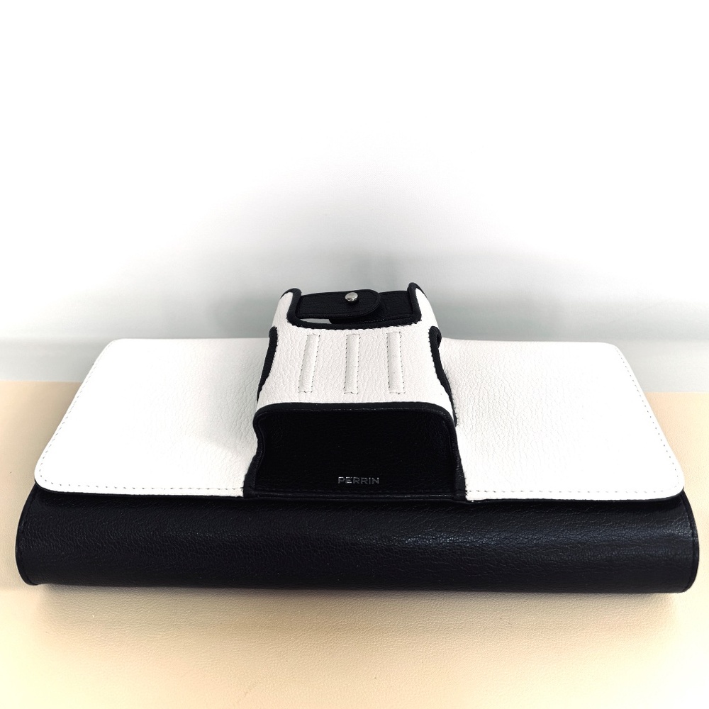 Perrin Paris Black And White La Newyorkaise Glove Clutch - Picture 11 of 13